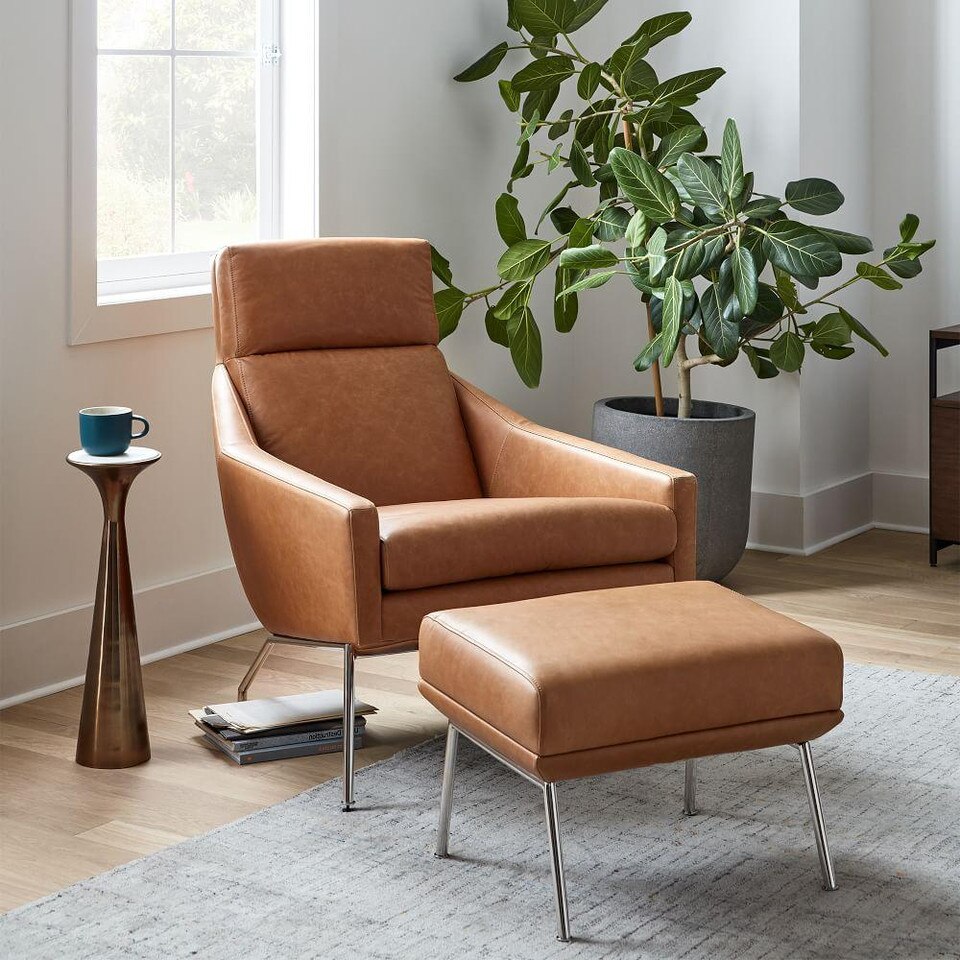 Austin Leather Armchair west elm United Kingdom